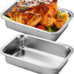 2PCS Stainless Steel Baking Pans, 9x13 Inch Rectangle Lasagna Pan, Stackable Deep Dish for Brownie, Casserole, Cookie