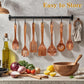cookware set - 6-piece - Wooden kitchen utensils - Spoon and spatula set - lightweight non-stick cookware