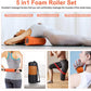 4 in 1 Foam Roller Set: Trigger Point Roller - Yoga Stick - Massage Ball - Fitness Stretching Band - Carrying Bag - Towel for Deep Muscle Massage - Pilates and Yoga