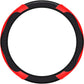 Steering wheel cover - car handle cover - non-slip handle cover - black and red - elastic steering wheel cover
