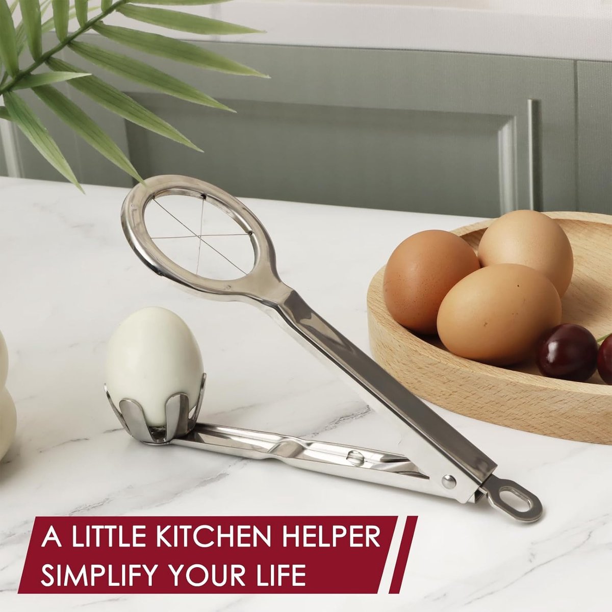 Egg Slicer - Stainless Steel Egg Slicer - Kitchen Utensils - Stainless Steel Kitchen Gadgets - Top Quality Egg Slicer - Egg Divider