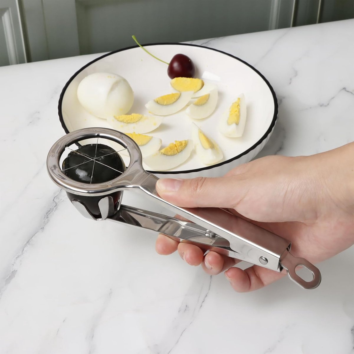 Egg Slicer - Stainless Steel Egg Slicer - Kitchen Utensils - Stainless Steel Kitchen Gadgets - Top Quality Egg Slicer - Egg Divider