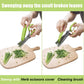 Herb Scissors Stainless Steel - Kitchen Scissors with 5 Blades - Vegetable Scissors - Chive Scissors - Herb Cutter - Kitchen Gadget - With Cleaning Comb and Protective Cover - Shredder - Kitchen Utensils - Parsley Cutter - Dishwasher Safe - Green - 1 Piec