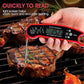 Meat Thermometer Digital for Cooking Food. Waterproof & Instant Read for Kitchen Baking, BBQ. with Foldable Probe, Backlight & Calibration (2 pcs Red)