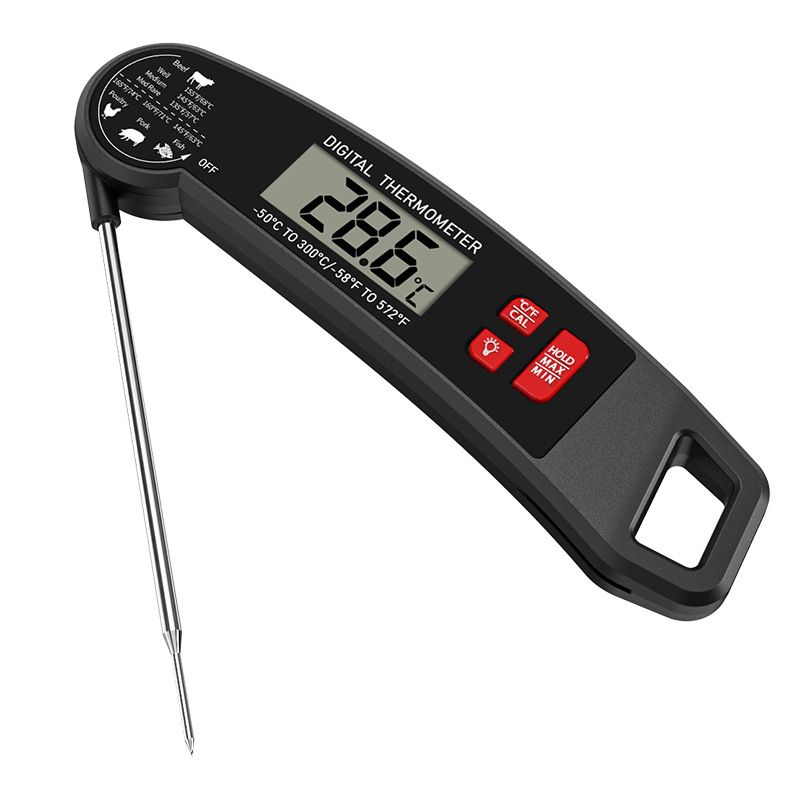 Digital Meat Thermometer - Fast Instant Read Food Thermometer, Waterproof Kitchen Thermometer with Backlight & Hold Function for Cooking, Candy Making, Outside Grill