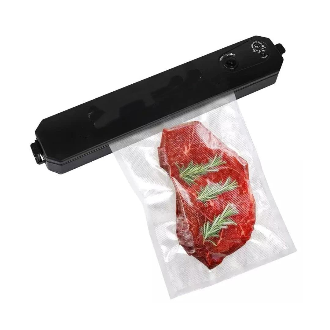 Portable Vacuum Sealer, Automatic Sealer for Food Storage, Easy to Use Compact Food Preservation Sealing Machine for Home & Kitchen，37.3*7*8.5cm，black