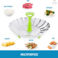 Zulay Adjustable Vegetable Steamer Baskets For Cooking - Foldable Steamer Basket (5.1" to 9") - Expandable Vegetable Steamer Basket Stainless Steel Fits Various Size Pots, Pans, & Pressure Cookers