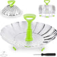 Zulay Adjustable Vegetable Steamer Baskets For Cooking - Foldable Steamer Basket (5.1" to 9") - Expandable Vegetable Steamer Basket Stainless Steel Fits Various Size Pots, Pans, & Pressure Cookers