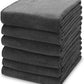 13x28 Inches Kitchen Cloth Dish Towels, 400 GSM Premium Dishcloths, Super Absorbent Coral Velvet Microfiber Cleaning Cloths, Fast Drying Rags for Washing Dishes (6 Pack, Dark Grey)