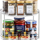 1 Pack 2 Tier Acrylic Clear Lazy Susan, 9.25inch + Pcak 10inch Plastic Susan -