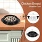 Chicken Shredder Tool - Non-Slip Base & Handles for Easy Shredding