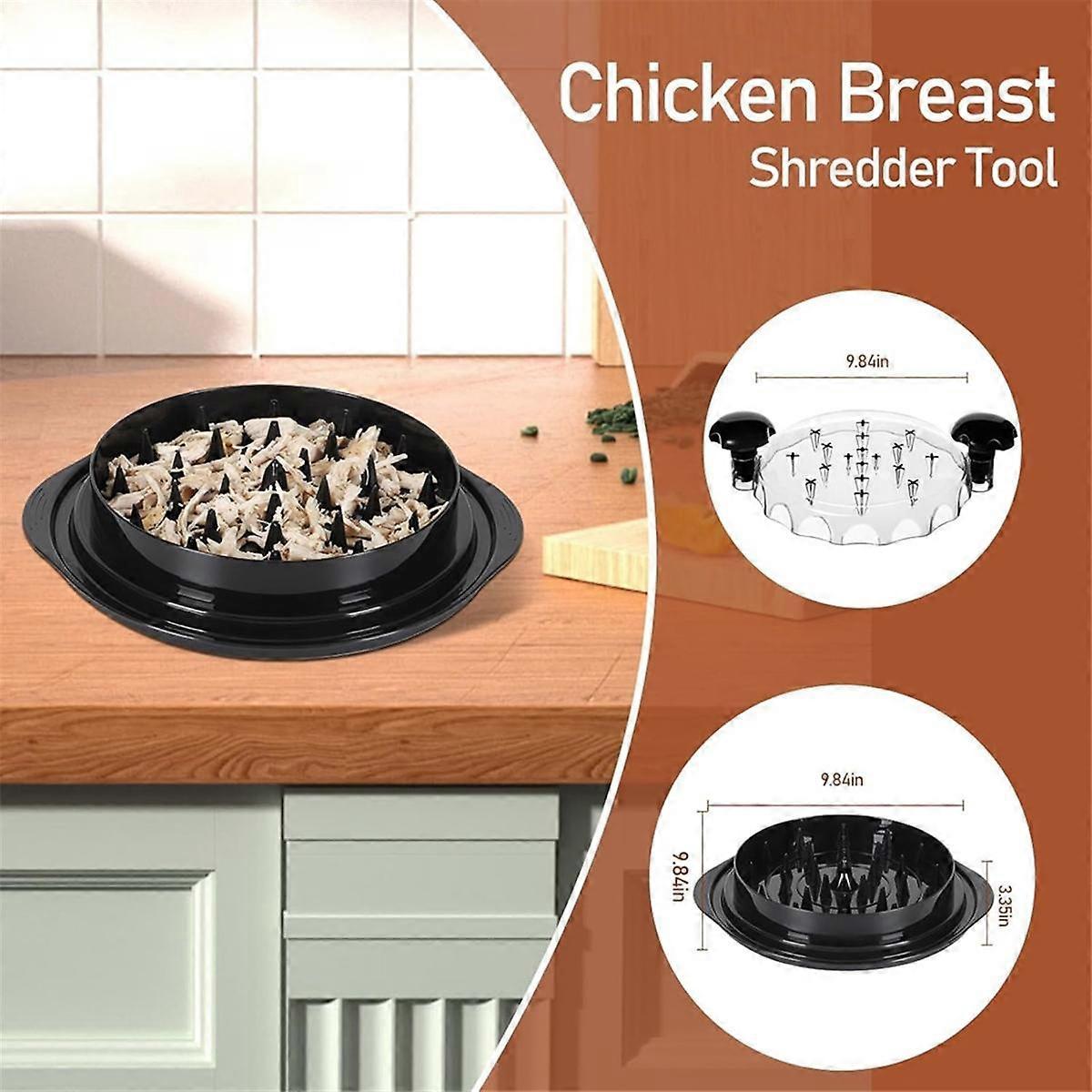 Chicken Shredder Tool - Non-Slip Base & Handles for Easy Shredding