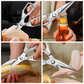 2-Pack Kitchen Scissors Set, SK5 Stainless Steel, Multi-Functional Straight & Curved Shears for Chicken Bones, BBQ, Fish, Vegetables - Silver