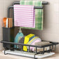 Sink Caddy Sponge Holder with Drain Tray, Brush Holder & Dishcloth Holder for Kitchen