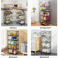 CARLA HOME Metal 5-Tier Rolling Vegetable and Fruit Basket Cart Stand for Kitchen