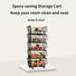 CARLA HOME Metal 5-Tier Rolling Vegetable and Fruit Basket Cart Stand for Kitchen