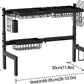CARLA HOME Adjustable Over the Sink Dish Drying Rack with Utensil Holder, Hooks & Cutting Board Rack for Kitchen Counter Storage