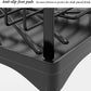 CARLA HOME 2-Tier Large Dish Drying Rack with Drainboard, Utensil Holder, Glass Hooks & Cutlery Storage (Black)