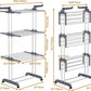 CARLA HOME Folding Clothes Drying Rack with Wheels and Adjustable Side Wings for Laundry Rack and Clothes Storage (Upgraded Model)