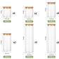 CARLA HOME 12 Pack Glass Storage Jars with Bamboo Lids for Kitchen Pantry, Pasta, Snacks, Cookies, Candy & More
