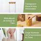 CARLA HOME 12 Pack Glass Storage Jars with Bamboo Lids for Kitchen Pantry, Pasta, Snacks, Cookies, Candy & More