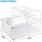 CARLA HOME 2-Tier Dish Drying Rack for Kitchen Counter with Removable Drip Tray, Utensil Holder and Cutlery Organizer