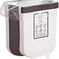Hanging Trash Can Collapsible Small Garbage Waste Bin for Kitchen Cabinet Door (White)
