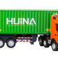 1:18 Scale 9-Channel Alloy Remote Control Container Truck with Lights & Sound for Indoor Play