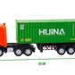 1:18 Scale 9-Channel Alloy Remote Control Container Truck with Lights & Sound for Indoor Play
