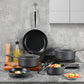 8-Piece Cookware Set with Non-stick Coating and Glass Lids