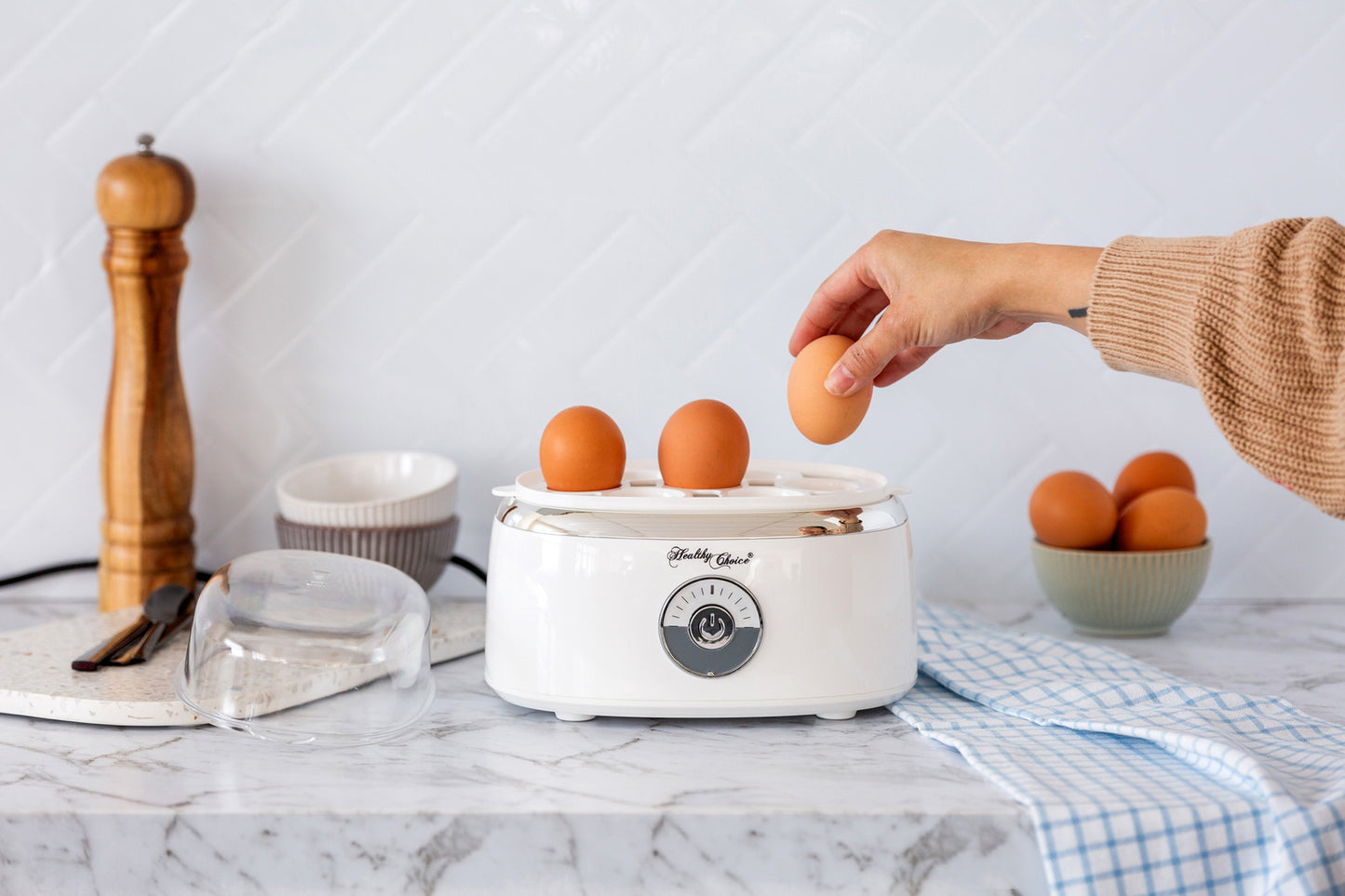 Electric Egg Steamer – Cooks 7 Eggs Perfectly Every Time