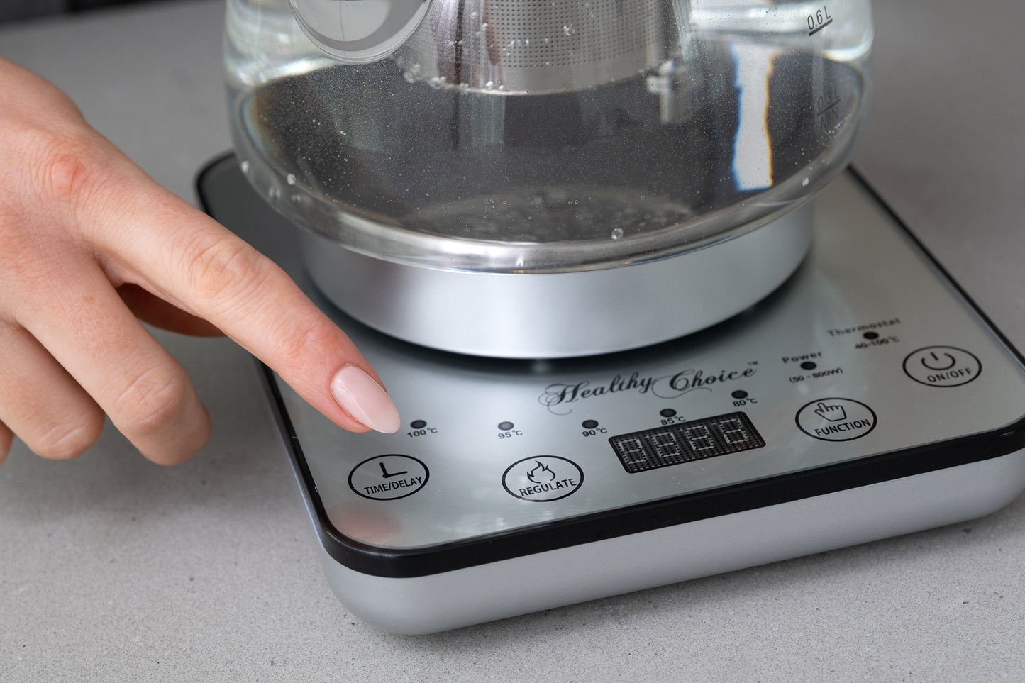 1.2L Digital Glass Kettle with Electric Tea Pot Infuser 800W – Smart Kettle