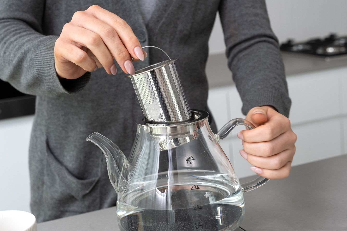1.2L Digital Glass Kettle with Electric Tea Pot Infuser 800W – Smart Kettle