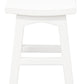 Tokyo Solid Mahogan Timber Footstool (White)