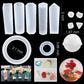 93Pcs/Set Resin Mold Epoxy Resin Mold Dropper Spoon Powder Set Kit Craft Tool
