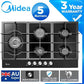 Gas Glass Cooktop 90cm Black