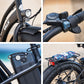 VALK Electric Fat Tyre Cruiser Bike, Step-Through eBike with Throttle, Tektro Hydraulic Brakes, Matte Black