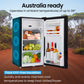 GECKO 95L Portable Upright Fridge and Freezer, 12V/24V for Camping, Caravans, Black