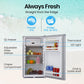 GECKO 95L Portable Upright Fridge and Freezer, 12V/24V for Camping, Caravans, Silver