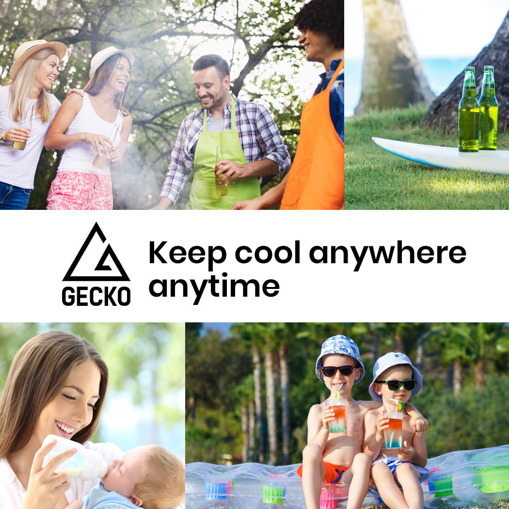 GECKO 95L Portable Upright Fridge, 12V/24V for Motorhome, Caravan, Black