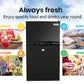 GECKO 95L Portable Upright Fridge, 12V/24V for Motorhome, Caravan, Black