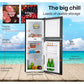 GECKO 125L Portable Upright Fridge, 12V/24V for Motorhome, Caravan, Black