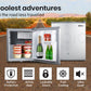 GECKO 57L Portable Camping Bar Fridge with Freezer 12V/24V, Silver