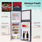 GECKO 142L Upright Portable Fridge / Freezer, 12V/24V for Motorhome and Caravan, Black