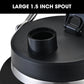 BAUMR-AG 3.8L Double Wall Insulated Stainless Steel Water Bottle, Drink Jug with Handle, Black