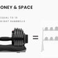 ATIVAFIT 32.5kg Single Adjustable Weight Dumbbell, for Home Gym Fitness Training