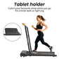 PROFLEX Electric Walking Pad Under Desk Treadmill, Remote Control, Compact Foldable Size, Tablet Holder, LCD Display, Walk or Light Jog
