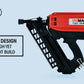 UNIMAC LXG3000 MkII 50-90mm 34-Deg Gas Framing Nail Gun, Commercial Brushless Gas Nailer, with 2 Li-Ion Batteries