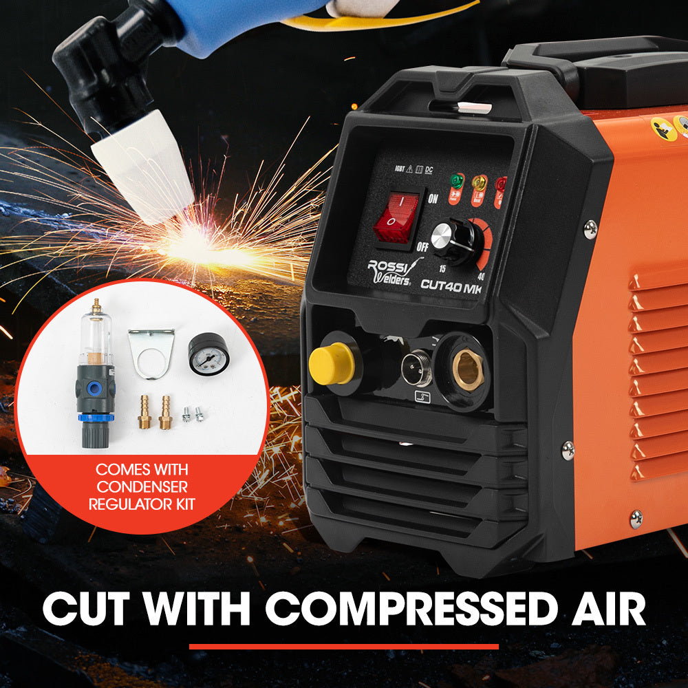 ROSSI 40 Amp Plasma Cutter, Portable Oxy Torch Welder Cutting Machine, 15A Plug