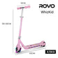 ROVO KIDS WhizKid Electric Scooter, Ages 5-11, Adjustable Height, AU Compliant, Lithium Battery, Brushless Motor, Pink